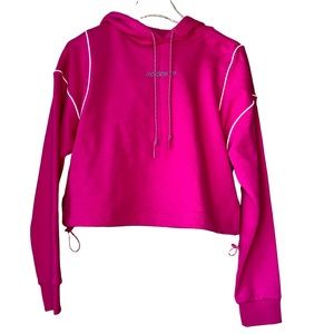 NWT Adidas Hot Pink Cropped Hoodie